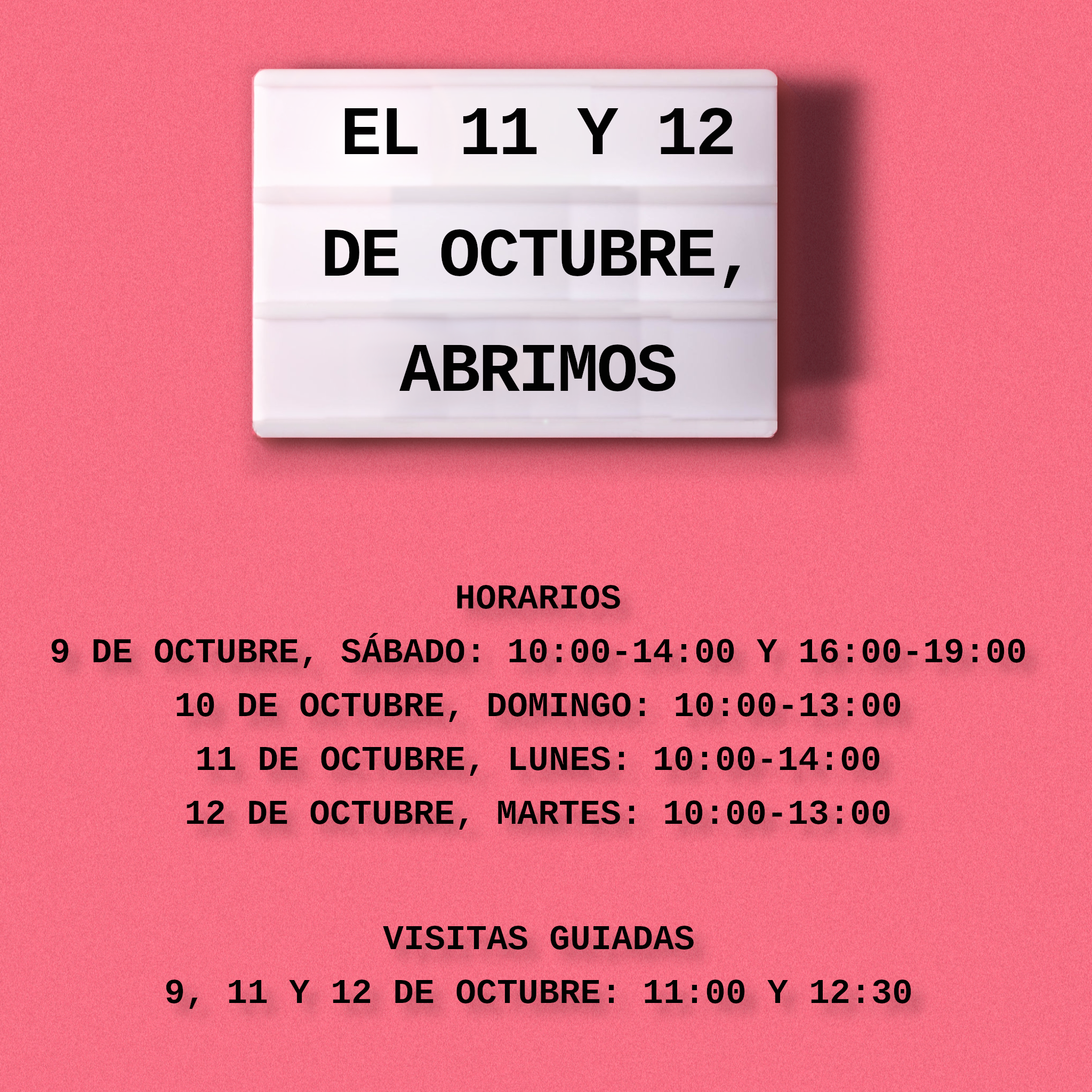 Horarios apertura puente de octubre